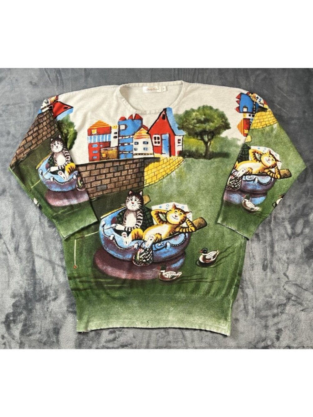 Simply Couture Cat Lover Sweatshirt Women's 2XL Colorful Soft - Picture 2 of 9